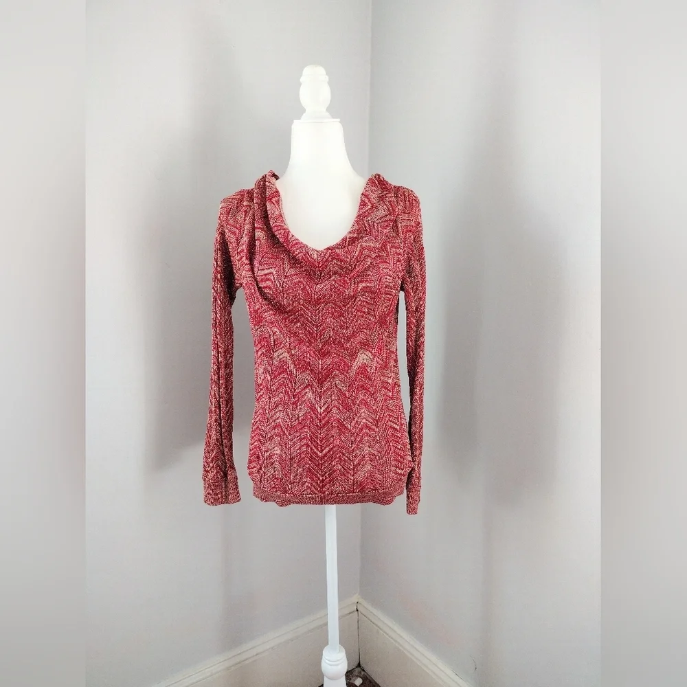 I-N-C International Concepts Red and Gold Knit Sweater - Picture 2 of 5